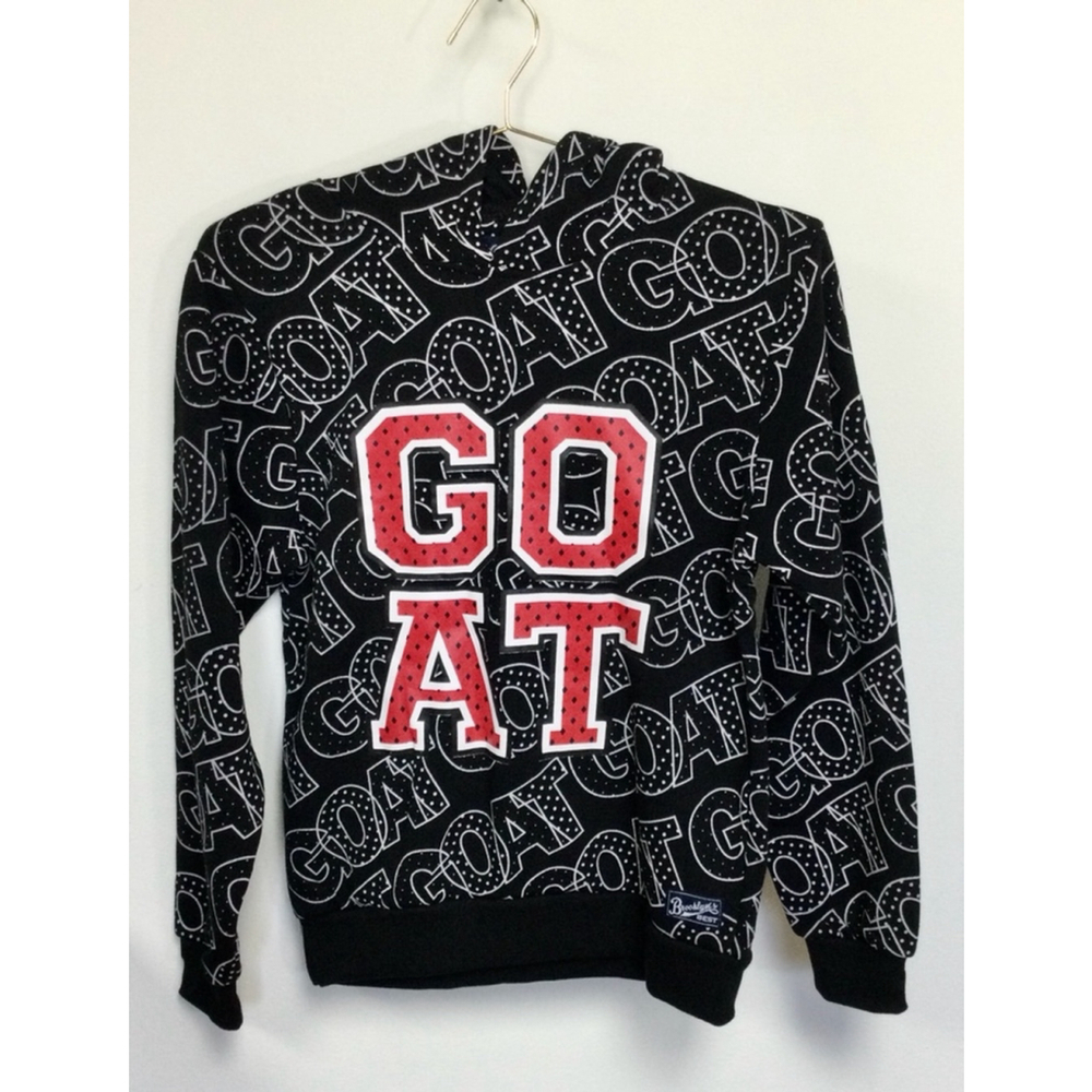 Boys Brooklyn's Best Hoodie Size L (14/16) Black‎ GOAT Print